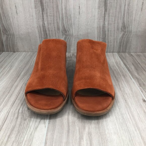 Sofft Mules Womens 7M Carrey Orange Suede Slip On Open Toe Comfort Shoes - Picture 5 of 12